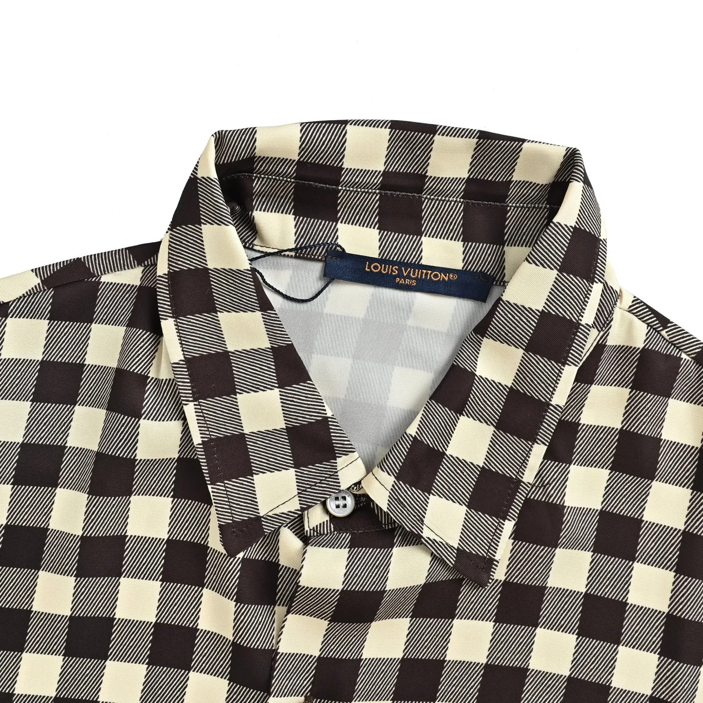 Louis Vuitton/Louis Vuitton pocket logo checkerboard short-sleeved shirt